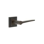 BUR20KIT85 Frelan Hardware Burlington Knightsbridge Door Handles on Square Stepped Rose Dark Bronze
