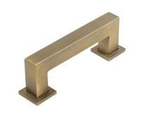 BUR210AB Frelan Hardware Burlington Trafalgar Square Cabinet Handle 96mm Antique Brass