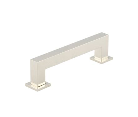 Click Here To Enlarge This Photo Of BUR211PN Frelan Hardware Burlington Trafalgar Square Cabinet Handle 128mm Polished Nickel