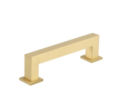 Click Here To Enlarge This Photo Of BUR211SB Frelan Hardware Burlington Trafalgar Square Cabinet Handle 128mm Satin Brass