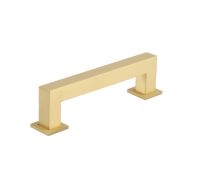 BUR211SB Frelan Hardware Burlington Trafalgar Square Cabinet Handle 128mm Satin Brass