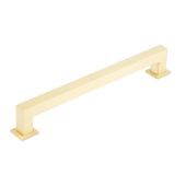 BUR212SB Frelan Hardware Burlington Trafalgar Square Cabinet Handle 224mm Satin Brass