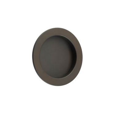 Click Here To Enlarge This Photo Of BUR215DB Frelan Hardware Burlington Circular 75mm Flush Pull Dark Bronze