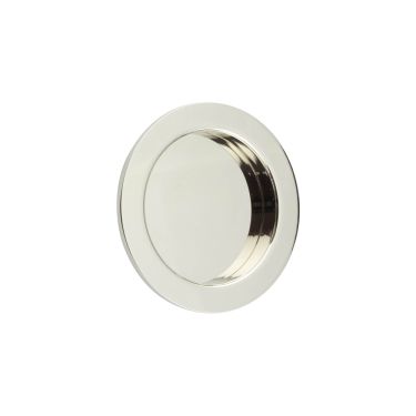 Click Here To Enlarge This Photo Of BUR215PN Frelan Hardware Burlington Circular 75mm Flush Pull Polished Nickel