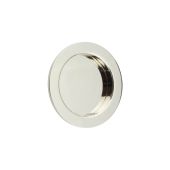 BUR215PN Frelan Hardware Burlington Circular 75mm Flush Pull Polished Nickel