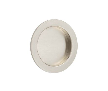 Click Here To Enlarge This Photo Of BUR215SN Frelan Hardware Burlington Circular 75mm Flush Pull Satin Nickel