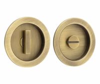 BUR216AB Frelan Hardware Burlington Circular Flush Turn & Release Antique Brass