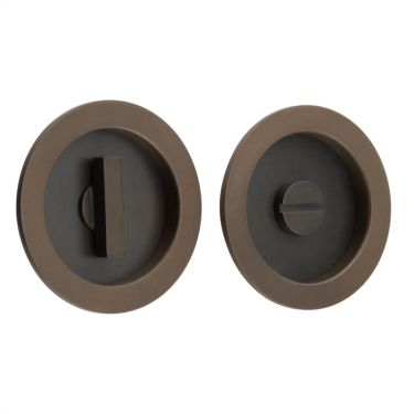 Click Here To Enlarge This Photo Of BUR216DB Frelan Hardware Burlington Circular Flush Turn & Release Dark Bronze