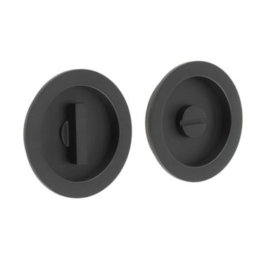 Click Here To Enlarge This Photo Of BUR216MB Frelan Hardware Burlington Circular Flush Turn & Release Matt Black