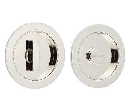Click Here To Enlarge This Photo Of BUR216PN Frelan Hardware Burlington Circular Flush Turn & Release Polished Nickel