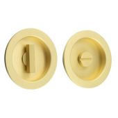 BUR216SB Frelan Hardware Burlington Circular Flush Turn & Release Satin Brass