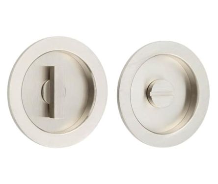 Click Here To Enlarge This Photo Of BUR216SN Frelan Hardware Burlington Circular Flush Turn & Release Satin Nickel