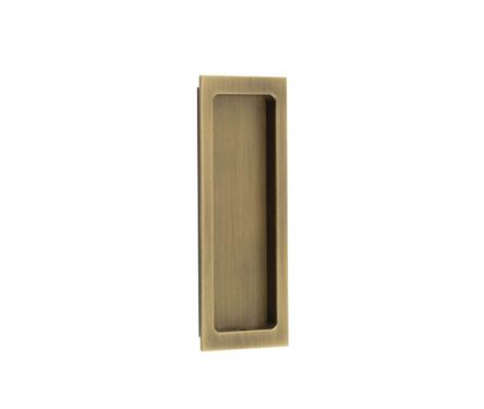 Click Here To Enlarge This Photo Of BUR225AB Frelan Hardware Burlington Rectangular Flush Pull 150mm x 55mm Antique Brass