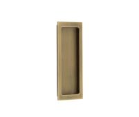 BUR225AB Frelan Hardware Burlington Rectangular Flush Pull 150mm x 55mm Antique Brass