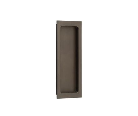 Click Here To Enlarge This Photo Of BUR225DB Frelan Hardware Burlington Rectangular Flush Pull 150mm x 55mm Dark Bronze