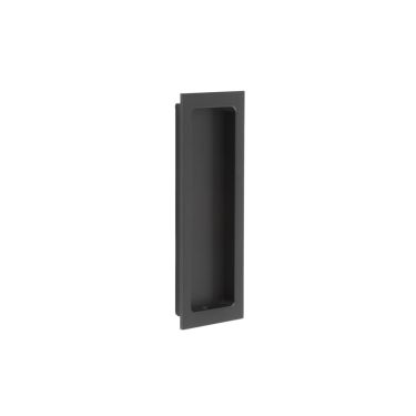 Click Here To Enlarge This Photo Of BUR225MB Frelan Hardware Burlington Rectangular Flush Pull 150mm x 55mm Matt Black
