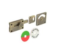 BUR2552AB Frelan Hardware Burlington Indicator Lock Antique Brass