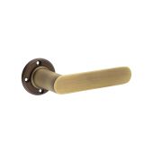 BUR25AB Frelan Hardware Burlington Kensington Door Handles (No Outer Rose) Antique Brass