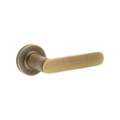 BUR25KIT1 Frelan Hardware Burlington Kensington Door Handles on Plain Rose Antique Brass