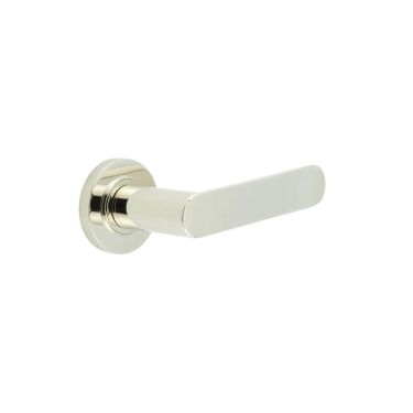 Click Here To Enlarge This Photo Of BUR25KIT157 Frelan Hardware Burlington Kensington Door Handles on Plain Rose Polished Nickel