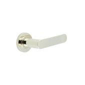 BUR25KIT157 Frelan Hardware Burlington Kensington Door Handles on Plain Rose Polished Nickel