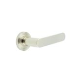 BUR25KIT160 Frelan Hardware Burlington Kensington Door Handles on Reeded Rose Polished Nickel