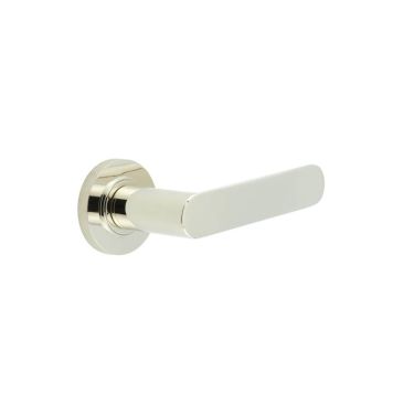 Click Here To Enlarge This Photo Of BUR25KIT161 Frelan Hardware Burlington Kensington Door Handles on Knurled Rose Polished Nickel