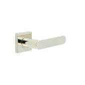 BUR25KIT162 Frelan Hardware Burlington Kensington Door Handles on Square Plain Rose Polished Nickel