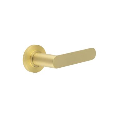Click Here To Enlarge This Photo Of BUR25KIT235 Frelan Hardware Burlington Kensington Door Handles on Plain Rose Satin Brass