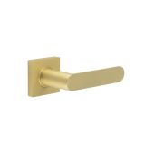 BUR25KIT240 Frelan Hardware Burlington Kensington Door Handles on Square Plain Rose Satin Brass