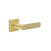 BUR25KIT241 Frelan Hardware Burlington Kensington Door Handles on Square Stepped Rose Satin Brass