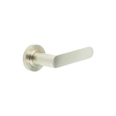 Click Here To Enlarge This Photo Of BUR25KIT313 Frelan Hardware Burlington Kensington Door Handles on Plain Rose Satin Nickel