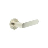 BUR25KIT313 Frelan Hardware Burlington Kensington Door Handles on Plain Rose Satin Nickel