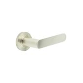 BUR25KIT317 Frelan Hardware Burlington Kensington Door Handles on Knurled Rose Satin Nickel