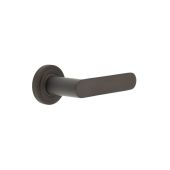 BUR25KIT80 Frelan Hardware Burlington Kensington Door Handles on Chamfered Rose Dark Bronze
