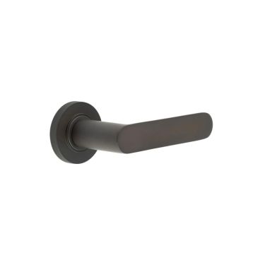 Click Here To Enlarge This Photo Of BUR25KIT82 Frelan Hardware Burlington Kensington Door Handles on Reeded Rose Dark Bronze