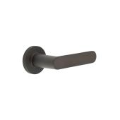 BUR25KIT82 Frelan Hardware Burlington Kensington Door Handles on Reeded Rose Dark Bronze