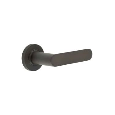 Click Here To Enlarge This Photo Of BUR25KIT83 Frelan Hardware Burlington Kensington Door Handles on Knurled Rose Dark Bronze