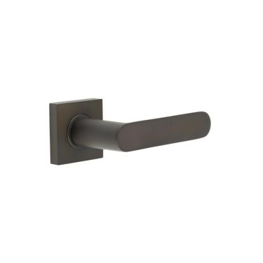 Click Here To Enlarge This Photo Of BUR25KIT84 Frelan Hardware Burlington Kensington Door Handles on Square Plain Rose Dark Bronze
