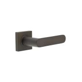 BUR25KIT84 Frelan Hardware Burlington Kensington Door Handles on Square Plain Rose Dark Bronze