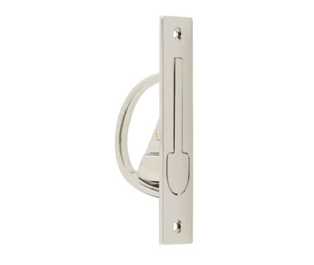 Click Here To Enlarge This Photo Of BUR280PN Frelan Hardware Burlington 130mm x 25mm Sliding Door Edge Pull Polished Nickel