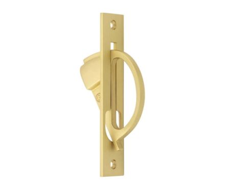 Click Here To Enlarge This Photo Of BUR280SB Frelan Hardware Burlington 130mm x 25mm Sliding Door Edge Pull Satin Brass