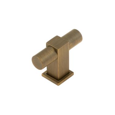 Click Here To Enlarge This Photo Of BUR301AB Frelan Hardware Burlington Westminster 56mm T Bar Cupboard Knob Antique Brass