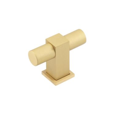 Click Here To Enlarge This Photo Of BUR301SB Frelan Hardware Burlington Westminster 56mm T Bar Cupboard Knob Satin Brass