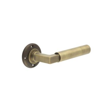 Click Here To Enlarge This Photo Of BUR30AB Frelan Hardware Burlington Westminster Door Handles (No Outer Rose) Antique Brass