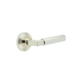 BUR30KIT160 Frelan Hardware Burlington Westminster Door Handles on Reeded Rose Polished Nickel