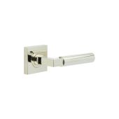 BUR30KIT162 Frelan Hardware Burlington Westminster Door Handles on Square Plain Rose Polished Nickel