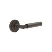 BUR30KIT81 Frelan Hardware Burlington Westminster Door Handles on Stepped Rose Dark Bronze
