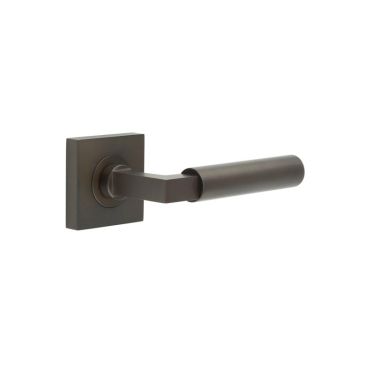 Click Here To Enlarge This Photo Of BUR30KIT84 Frelan Hardware Burlington Westminster Door Handles on Square Plain Rose Dark Bronze