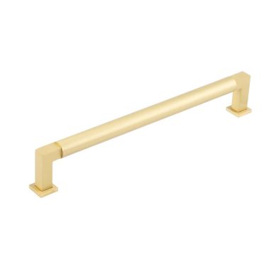 Click Here To Enlarge This Photo Of BUR312SB Frelan Hardware Burlington Westminster Round Cabinet Handle 224mm Satin Brass